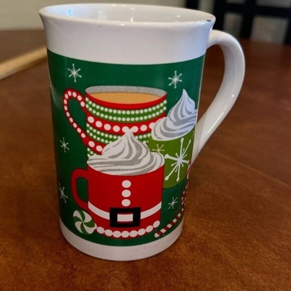 Holiday Themed Royal Norfolk Ceramic Coffee Mug 12 Oz Set OF 4 - Picture 2 of 14